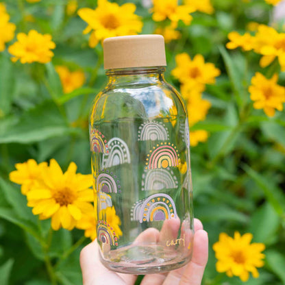 0,4L BOHO RAINBOW Glasflasche